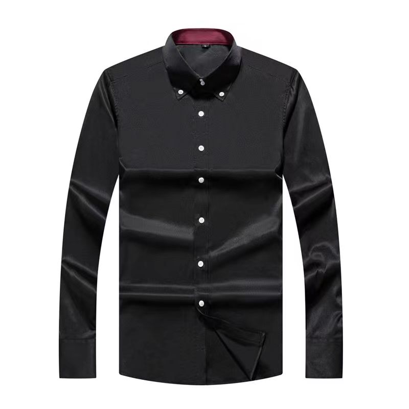 Herren Hemd Button-down Kragen Formell Business Langarm Lässig Koreanische Mode Slim Fit Männliche Designer Hemden Weiß