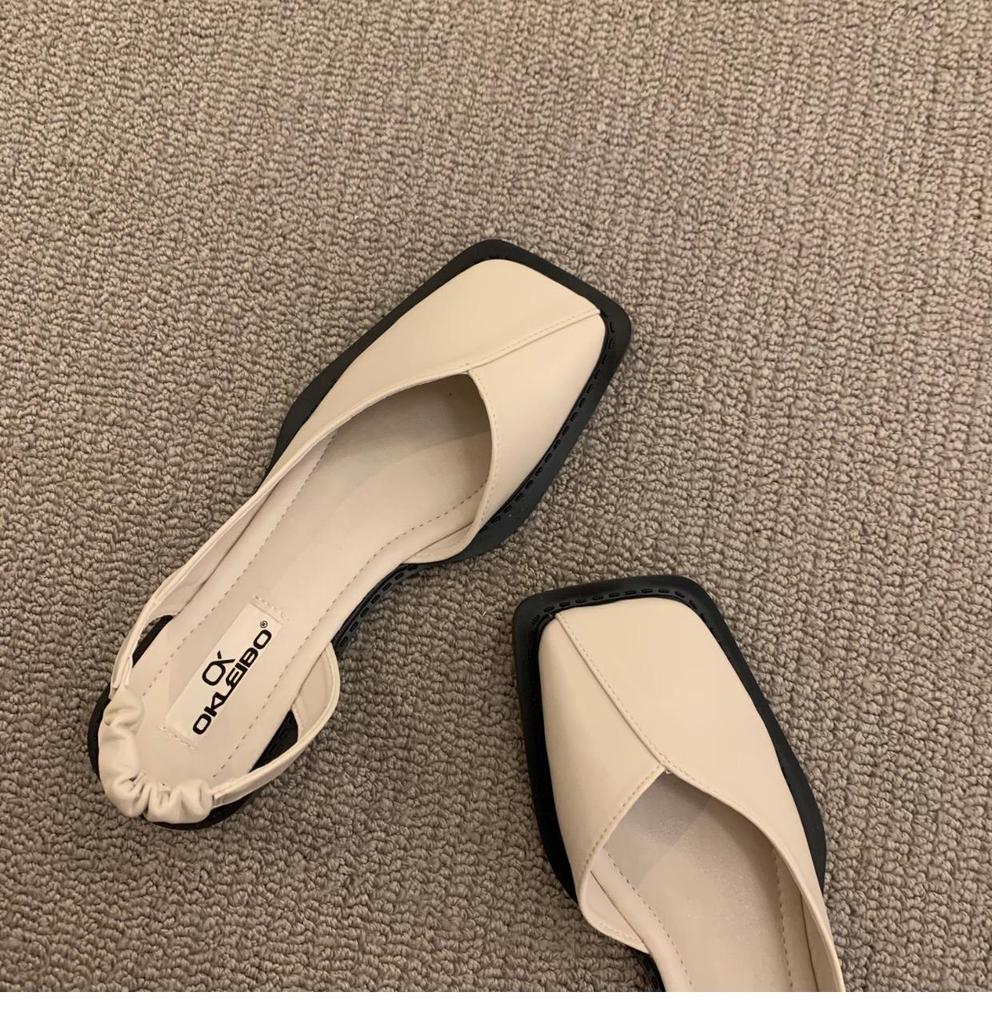 2025 Summer Women's French Square-Toe Soft Sole Sandals