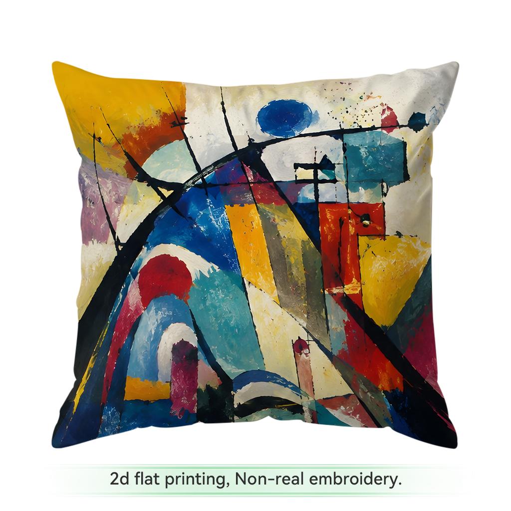 1pcs Abstract Art Colors Cushions Pillowcase Polyester Cushion Cover Throw Pillow Pillowcover Home Car Sofa Decor