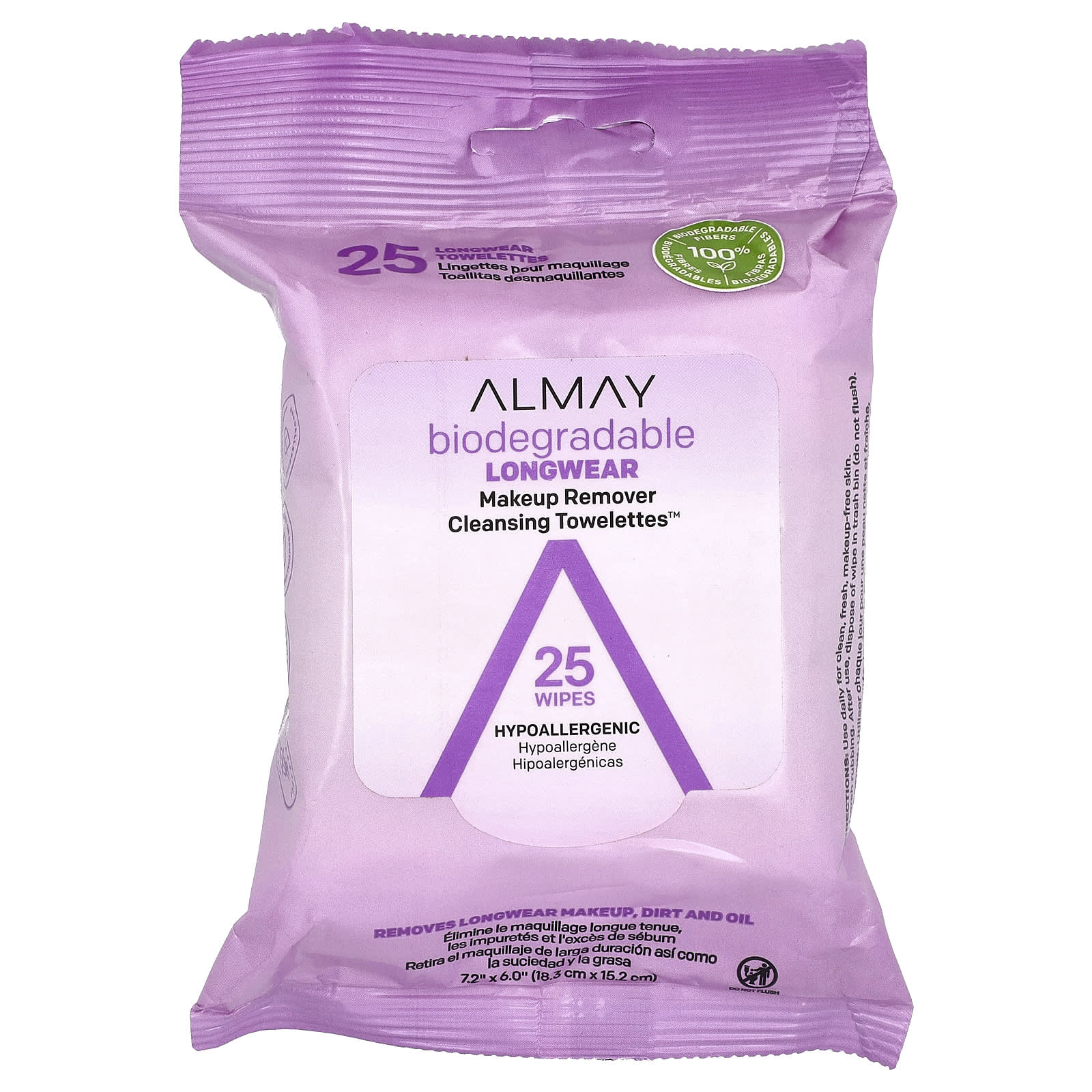 

Almay, Long-Wear Makeup Remover Cleansing Towellettes™, 25 Wipes