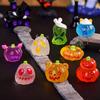 Resin Glow in the Dark Halloween Miniature Ornaments Set 17 Pieces for Spooky Tabletop Terrariums and Holiday Decor