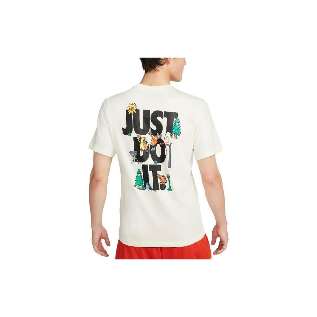 Nike Alphabet Logo Crew Neck Short Sleeve T-Shirt Men Tops White FD0064-113