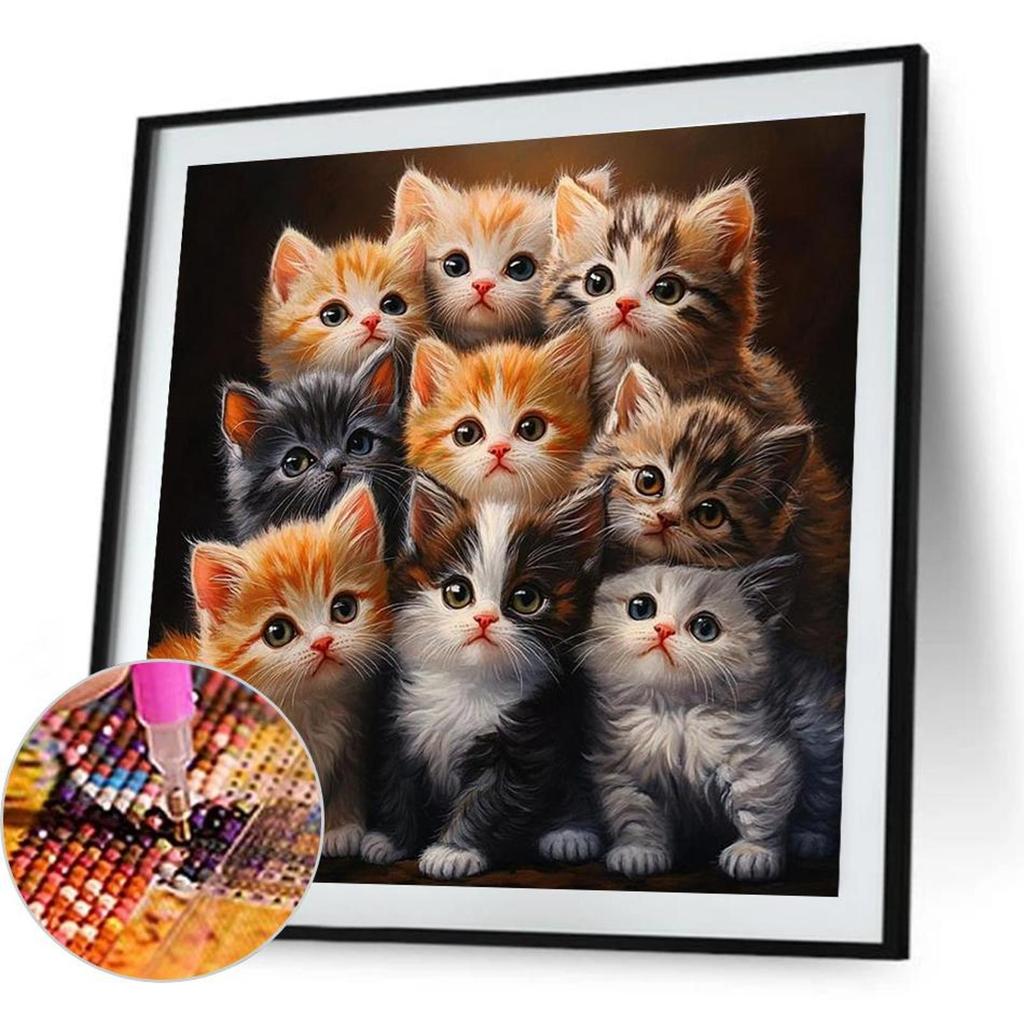 Animal Full DIY 5D Round Drill Diamond Dots Paintings Picture Arts Craft for Adults/Beginners Gift Idea Home Wall Decor 40x40cm