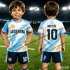 2026 Specjalny Zestaw Koszulka Piłkarska Messi 10 Szorty Damski Męski Harajuku Fani Argentyny Koszulka i Szorty Letni Dzieci 2-częściowy Zestaw