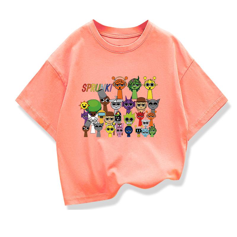Summer Cute Cartoon Boys Girls T-Shirts Game Children'S Tshirt Toddler Short Sleeve Top