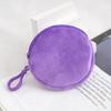 Solid Color ID Card Bag Plush Keychain Wallet New Coin Purse  Travel