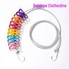 Colorful Portable Clothesline with Pegs for Quilts, Balcony Use, and Underwear Drying