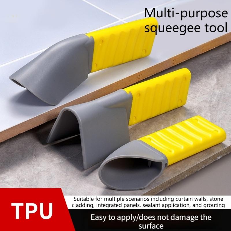 3 Pieces Precise Corner Scraper Set Featuring ABS Nylon Grip for Smooth Grouting on Various Surfaces Including Tiles and Exteriors