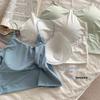 Nahtloses Damen-Tanktop aus Eis-Seide mit Brustpolstern - Bandeau im koreanischen Stil