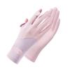 Ice Silk Breathable UV Protection Gloves, Unisex, Spring/Summer, Lightweight, Non-Slip, Touchscreen-Friendly, Two-Fingerless, Ideal for Cycling