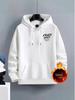 2025 Herren Kapuzenpullover im amerikanischen Stil - Lockerer Schnitt, Wintervelours, Bedruckte Streetwear-Jacke