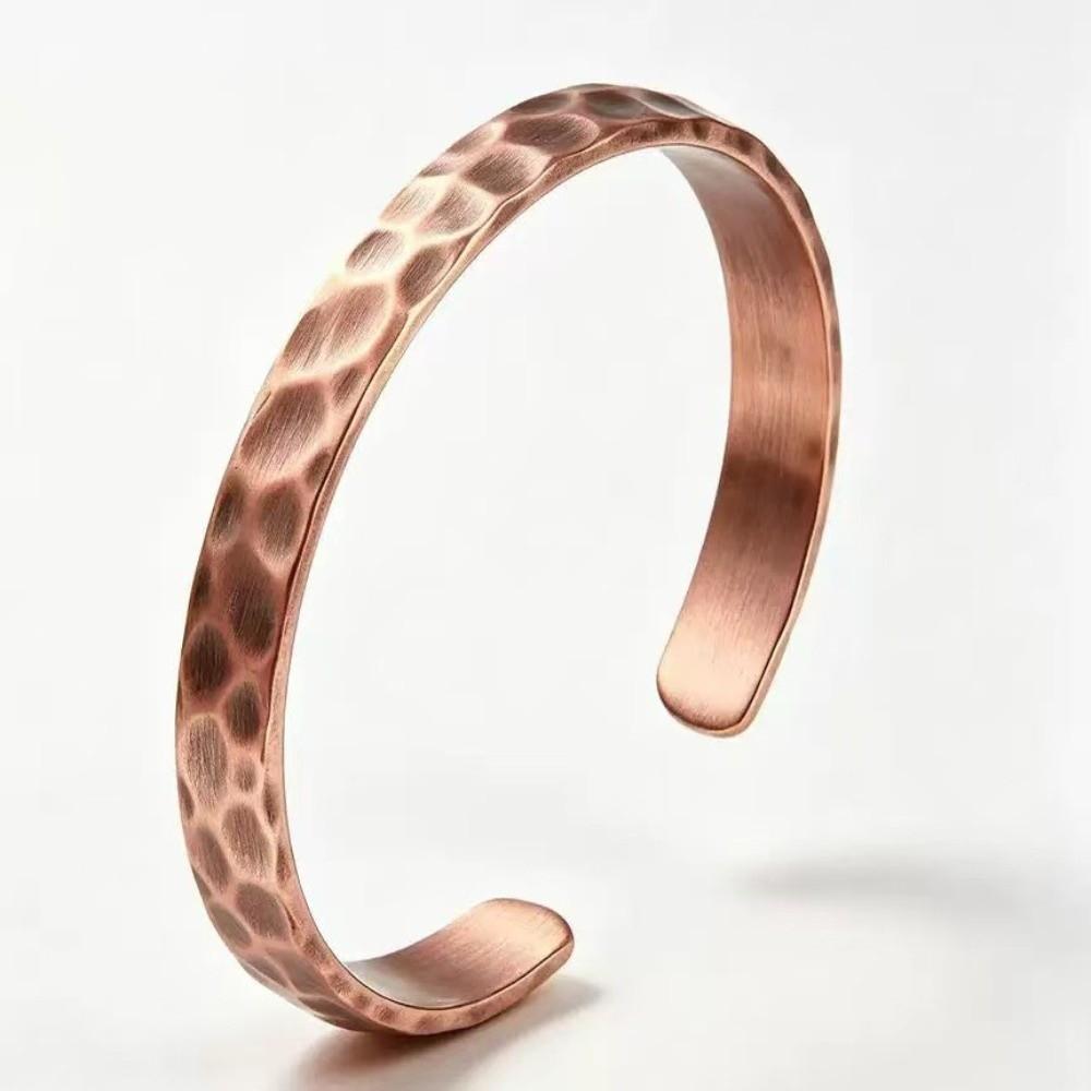 Waterproof Cuff Bangle Adjustable Wrist Band Classic Copper Open Bracelets Gifts