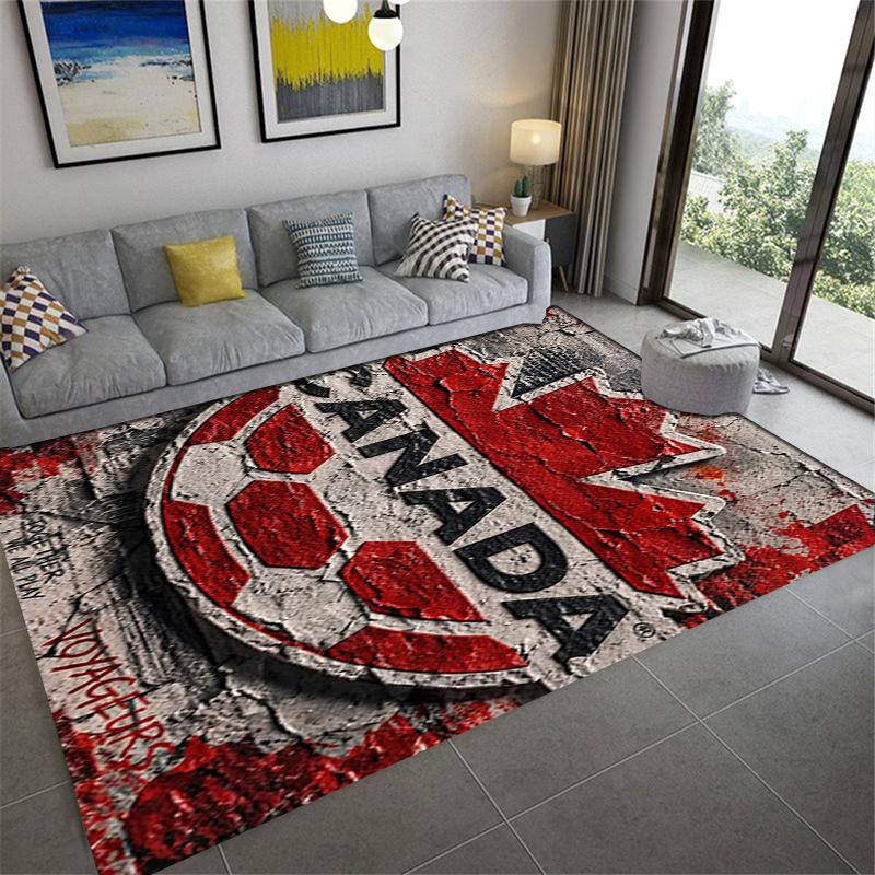 2025 New Canada Soccer Carpet Rug for Living Room Bedroom Home Sofa Decoration,Kids play Non-slip Floor Mat