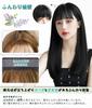 ORSUNCER Wig Black Straight Black Medium Black Hair Crossdressing Wig Thick Bangs Small Face Natural Harajuku Style Heat Resistant Ladies Full Wig
