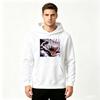 Men Anime Print Pullover Hoodie Casual Long Sleeve Streetwear Sweatshirt For Daily Wear