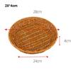 Multistyles Storage Rattan Woven Tea Tray  Restaurant Serving Tabletop Display