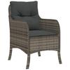 5-Cz. Gartenmöbel-Set mit Kissen, Grau, PE-Rattan