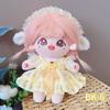 20CM Cotton Doll Rompers Cartoon Plush Doll Replacement Outfit Lolita Dress Playing House Accessories Mini Clothes
