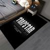Trapstar Bergenrussen King Joe Wordmark Black Rug, Black Drill Streetwear Style Design, Cozy Floor Decor, Soft Touch, and All Seasons Gift