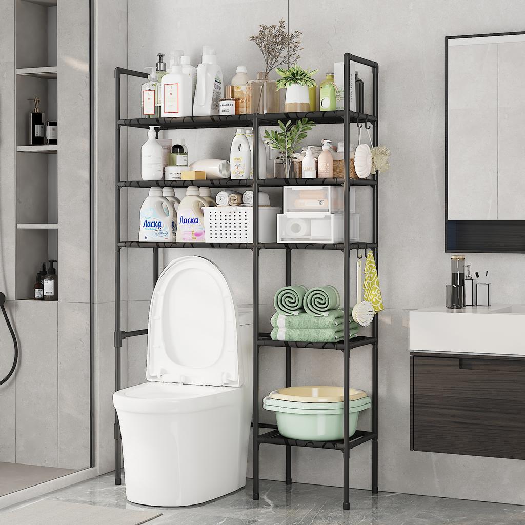 2/3 Tier Bathroom Storage Cabinet - Space-Saving, Over-The-Toilet Storage Shelf, Easy to Assemble, Suitable for Bathroom Essentials with Rust-Proof