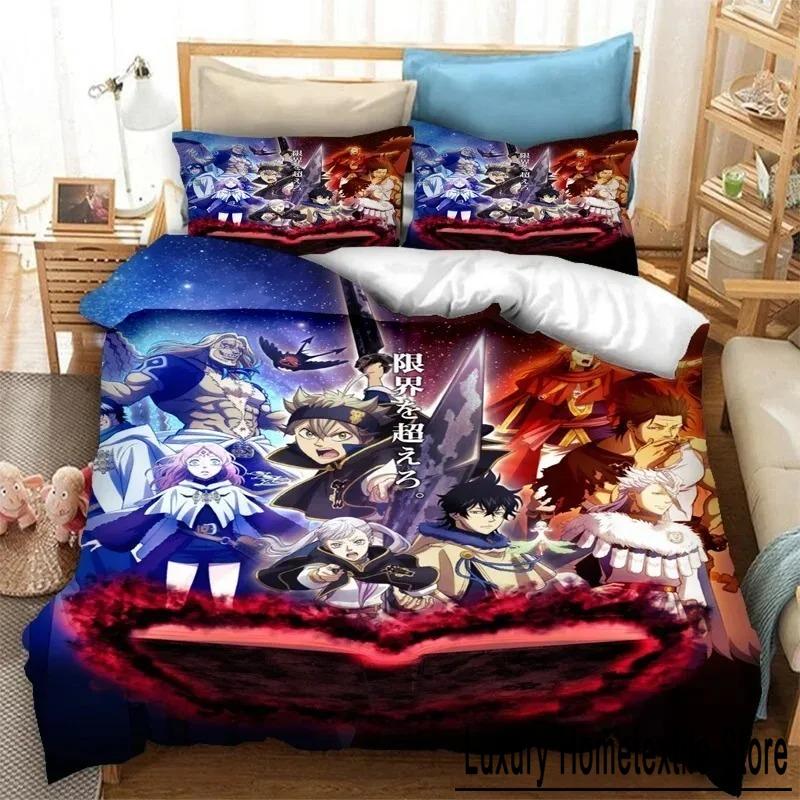 Anime Black Clover Asta Bedding Set Duvet Cover Bedroom Comforter Covers Single Twin King _Size Quilt Cover Home Textiles
