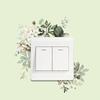 1Pc Art Wall Sticker, Flower Plant Self-Adhesive Waterproof Vinyl Wall Stickers, Bathroom Living Room Home Decorative Removable Switch Stickers