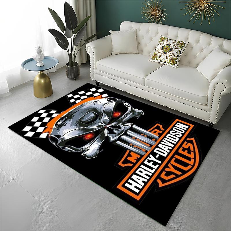 

Classic H-Harleys Racing Moto Carpet Rug for Playroom Bedroom Living Room Sofa Home Decor,kid Game Area Rug Non-slip Floor Mat 40x60cm