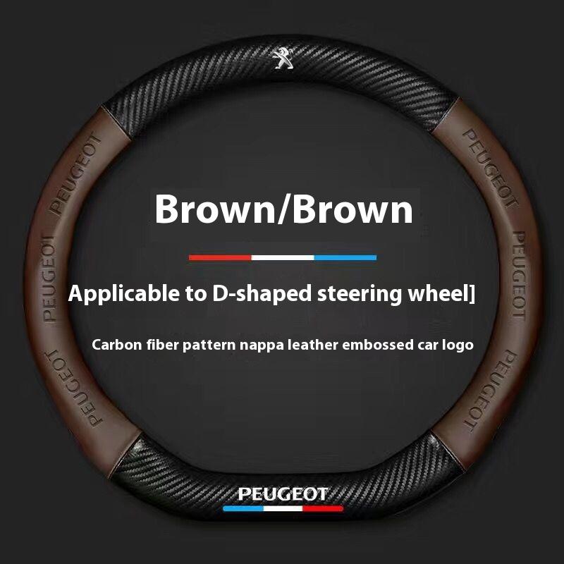 Car Anti-slip Leather Steering Wheel Cover For Peugeot 107 108 206 207 208 w 301 307 308 406 407 408 508 607 106 3008 4008 5008 GT
