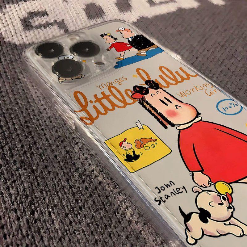 Cute Little Lulu Phone Case For IPhone 16 15 Promax 14 12 11 Plus 13 Mini SE22 Transparent Ultra-thin Silicone Mobile Phone Case