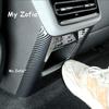 For Geely Galaxy E8 2025 2026 Car ABS Carbon Fiber Rear Seat Armrest Air Condition Cover Trim Vent Protector Anti-kick Frame