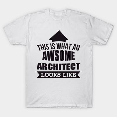 T-Shirt Damen So sieht ein fantastischer Architekt aus T-Shirt Harajuku Print Kawaii T-Shirt Sommer Kurzarm Damen T-Shirt Top Tee