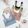 Women Crop Top Fitness Tank Top Padded Sports Bra Casual Streetwear Camisole Female Underwear Removable Pads Seamless Bra