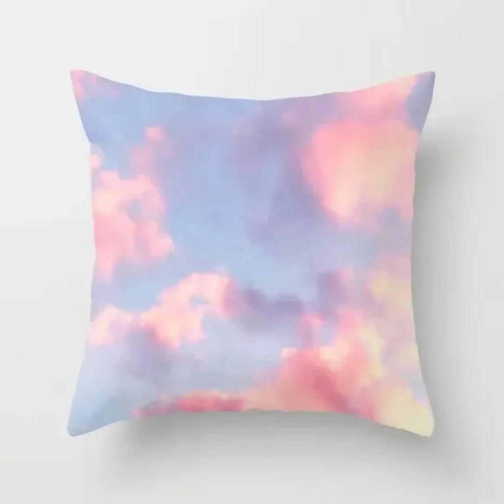 Home Decor Colorful Clouds Patterned Decorative Pillow Covers Pattern Cushion Cover Suitable for Sofa Bedroom Car Pillow Cover