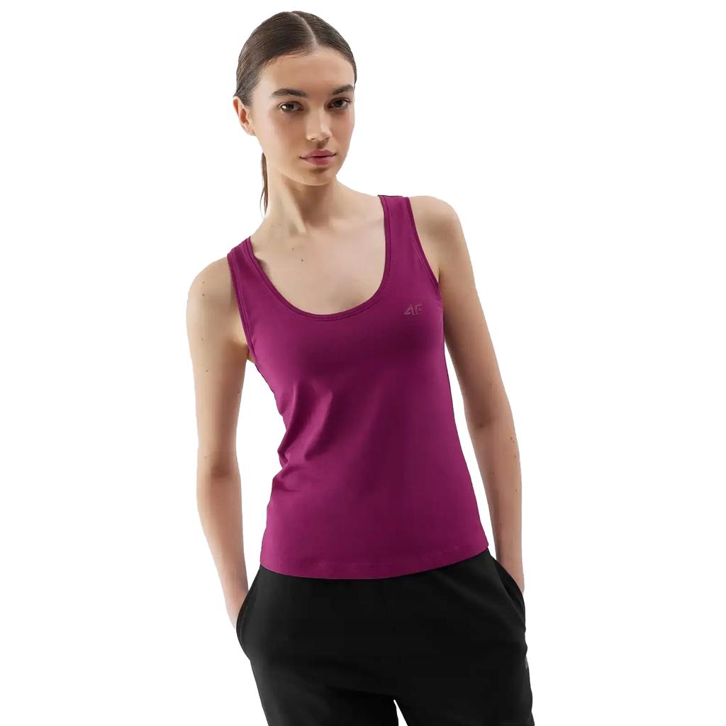 4F Womens/Ladies Plain Slim Tank Top