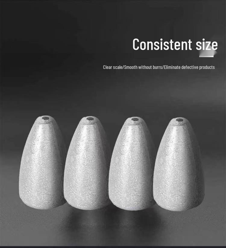 Lure Bullet Lead Sinker: Ideal for Long Casting and Anti-Snagging in Texas and Carolina Rigs.