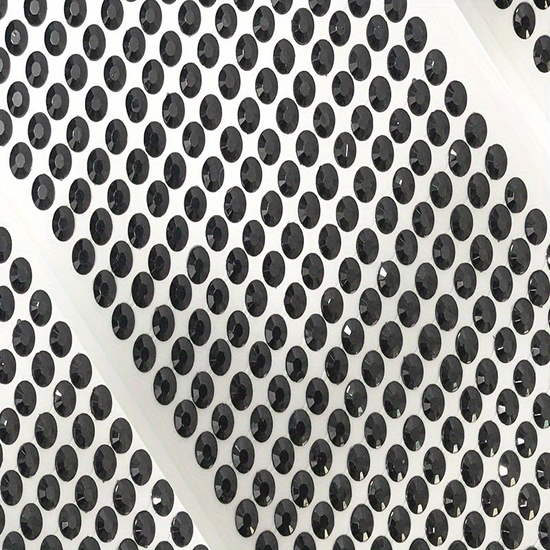 

Набор из 900 шт. акриловых наклеек-бриллиантов 4 мм, полукруглые геометрические самоклеящиеся для самодельных фотоальбомов, нейл-арта и украшения макияжа глаз 900pcs/pack чёрный