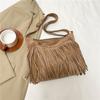 Large Capacity Bohemian Tassel Crossbody Bag Matte Tote Bag Luxury Messenger Bag  Women
