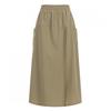 Shop   Women S waiStband Big Pocket Diagonal Cut Wrap Skirt pantS Beige Rbe Wpt 