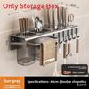 Kitchen Wall Mount Storage Rack With Multifunctional Storage For Home Use