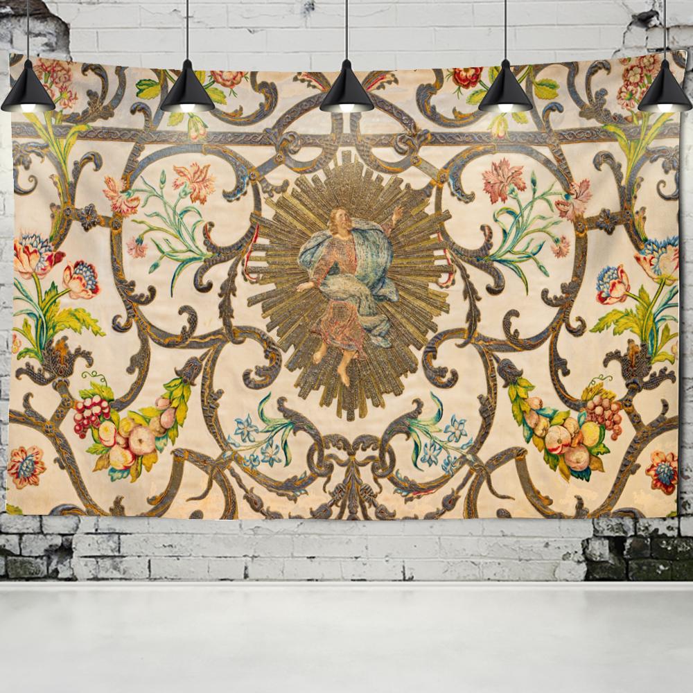 Высококачественный гобелен цвета хаки с фоновым рисунком для дома — фото 6