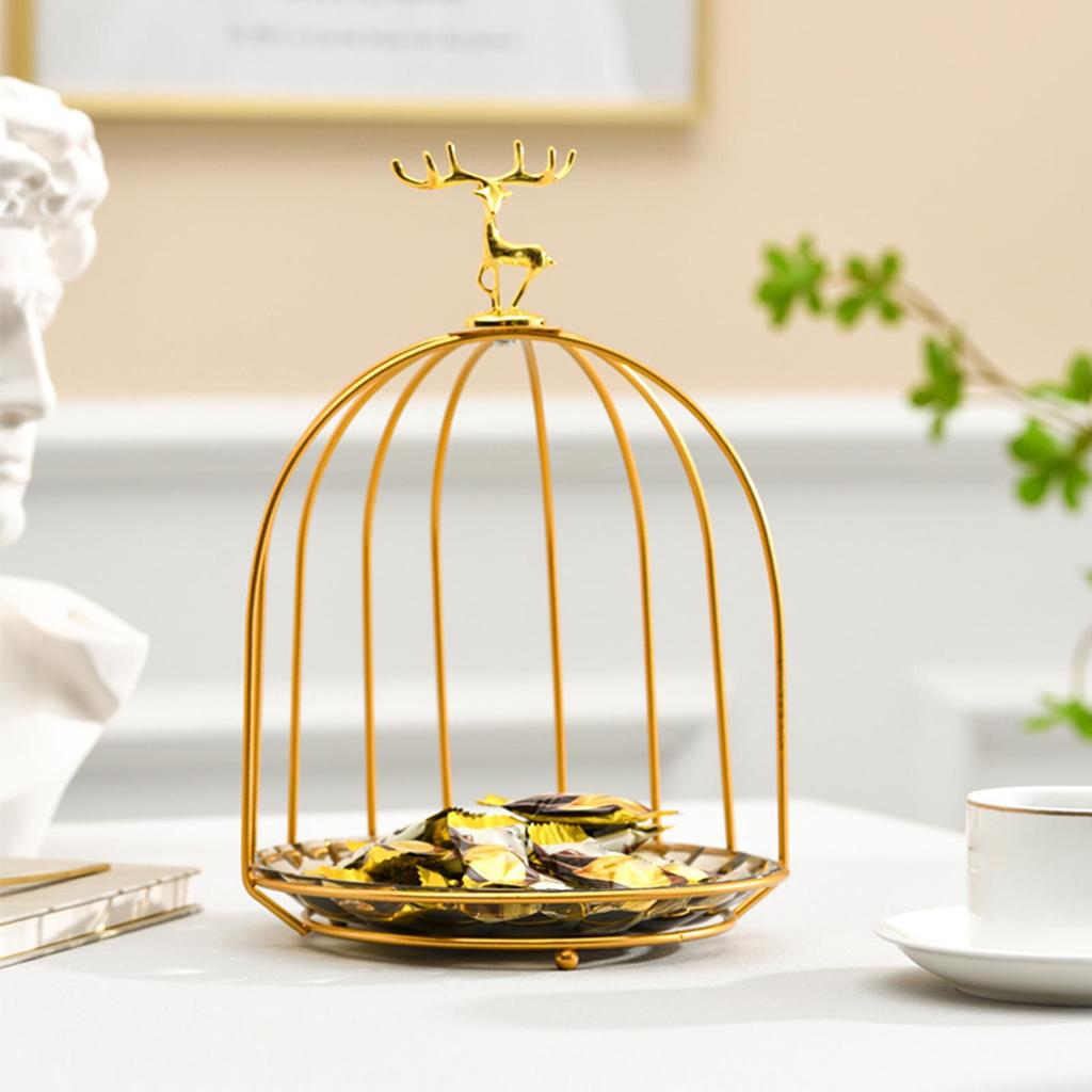 Bird Cage Snack Cake Stand Cupcake Cosmetic Rack Storage Shelf Fruit for Kitchen