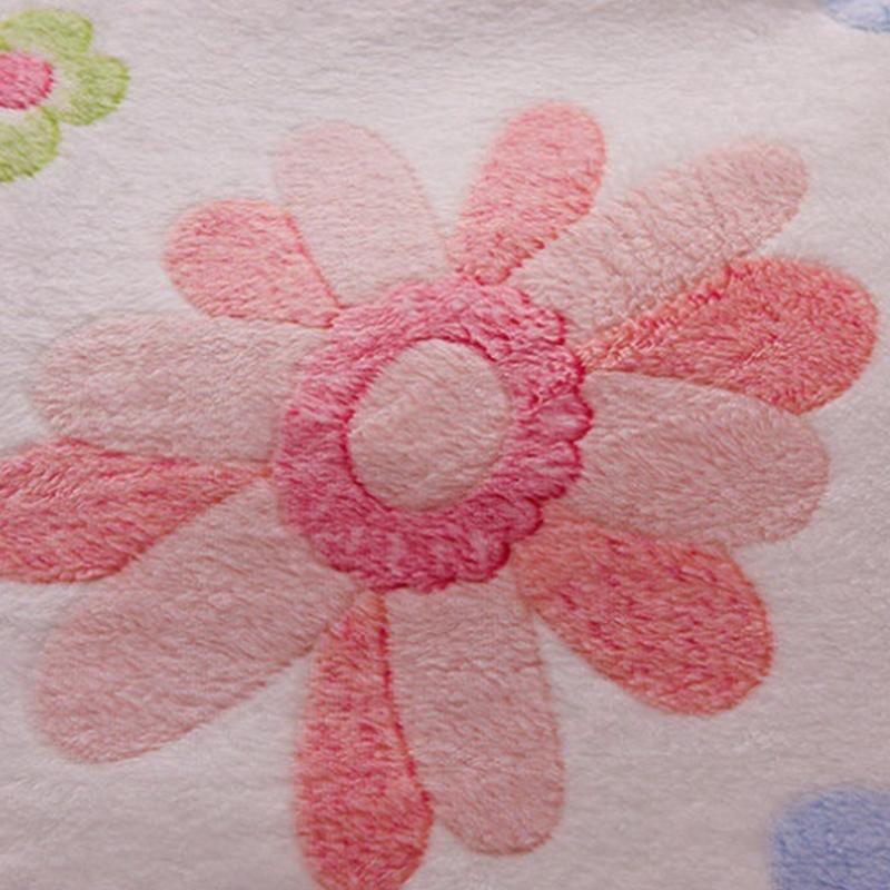 Flower Flannel Pillowcase Winter Warm Flannel Comfortable Pillow Cover Cartoon Printed Coral Fleece Velvet Pillowcase