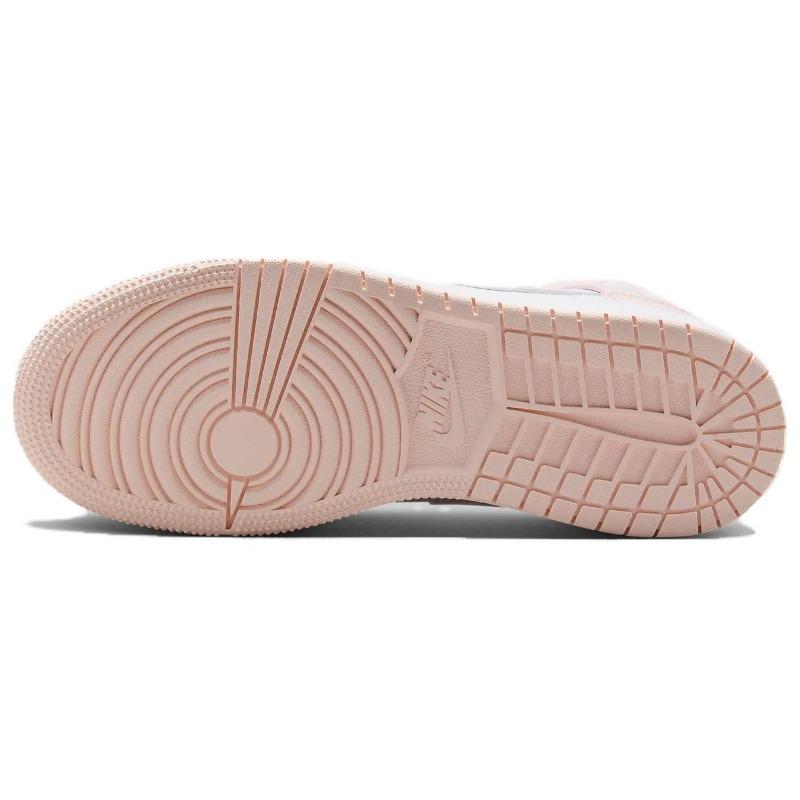 Scarpe da basket Air Jordan 1 GS in pelle mid-top rosa/viola unisex FD8780-601