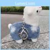 Adorable Cute Alpaca Plush Keychain Soft Animal Doll Decoration For Bags