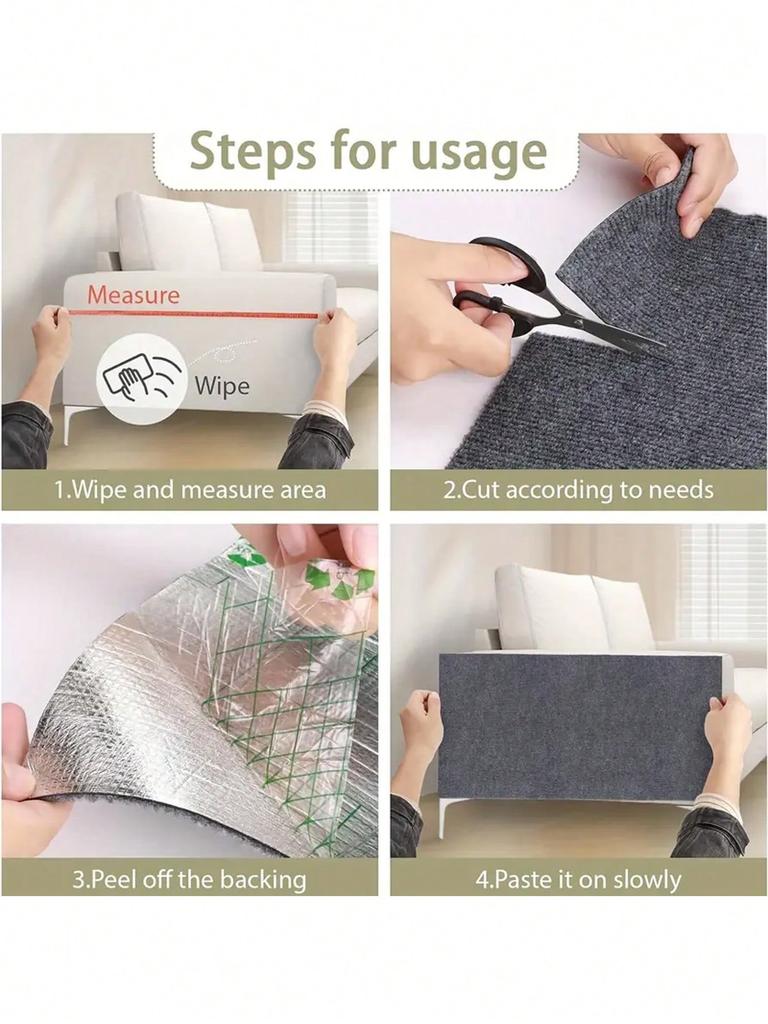 1pc cat scratch mat, self-adhesive replacement cat scratch mat, indoor cat scratch furniture protector