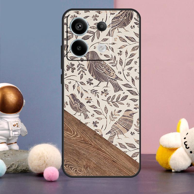 Boho Botanical Leaf Cow Cactus Case For Xiaomi Redmi Note 15 Pro Plus 10 11 12 13 14 Pro Redmi 15 15C 14C 10C 12C 13C Cover