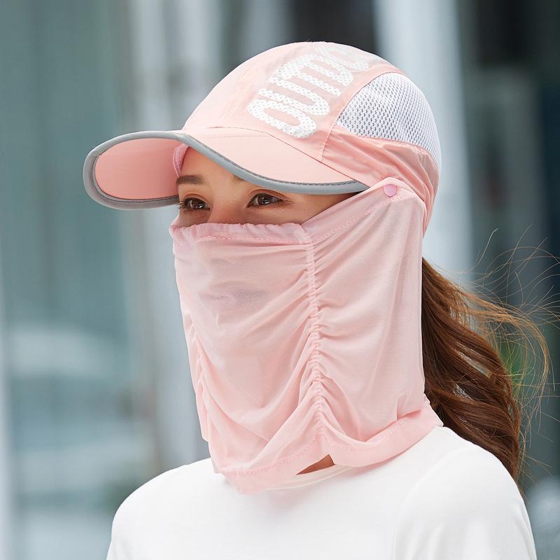 New Summer Quick Dry Cool Fold Baseball Cap Women Breathable Uv Protection Neck Cover Sun Hat Outdoor Men Hiking Visor Hats