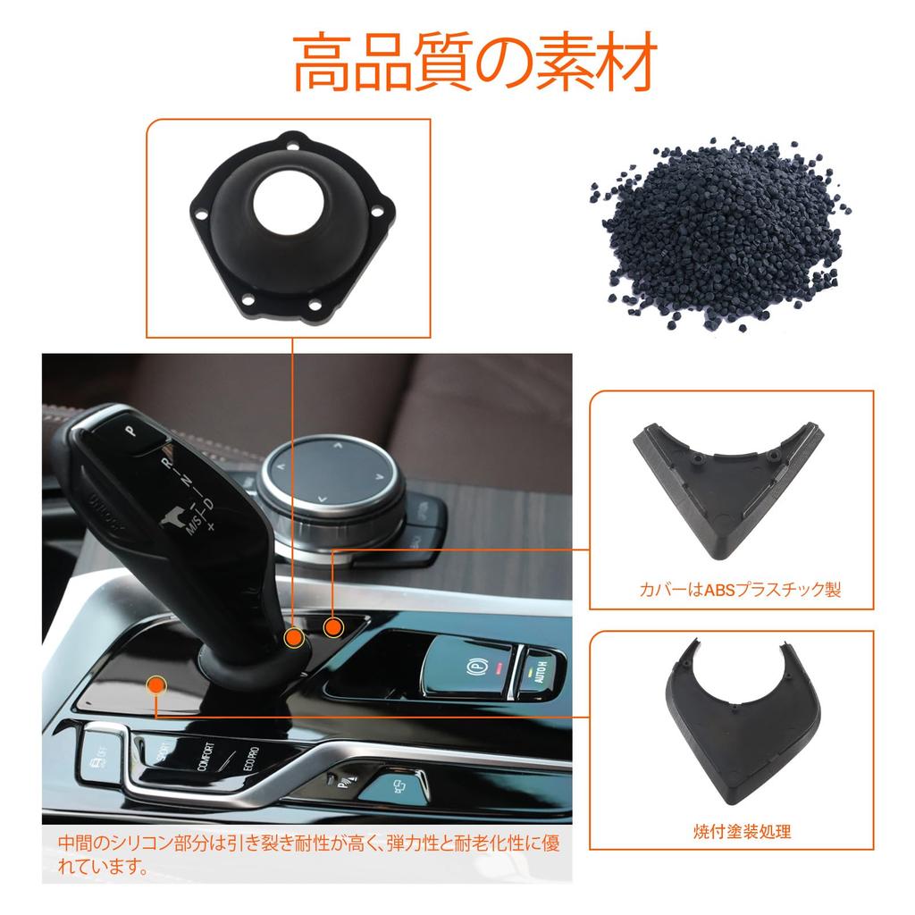 HIMARKLIF Bright Black Console Gear Shifter Bezel Shift Box Panel Trim Cover Interior Dust Cap for Drive BMW 5 6 Series G30 G31 G32 G38 525i 530i 540i