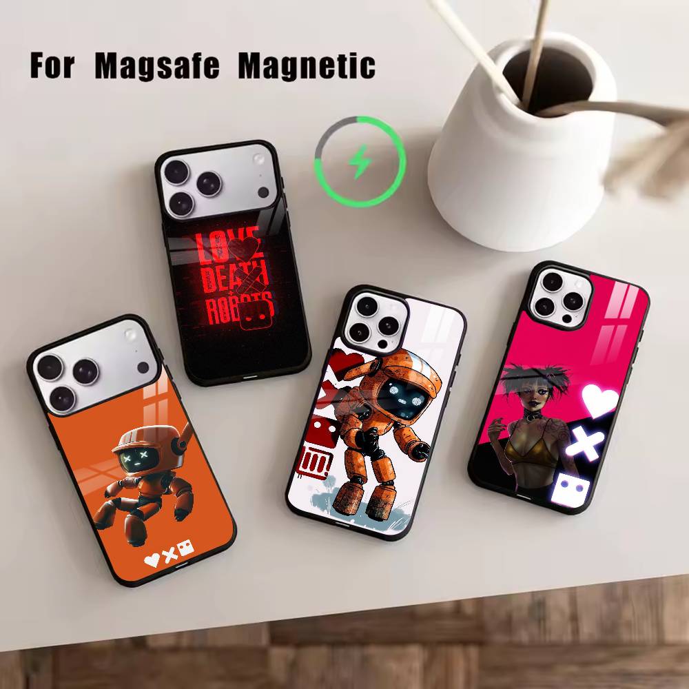 Love, Death & Robots Phone Case For iPhone17,16,15,14,13,12,11 Plus,Pro Magnetic For Magsafe Wireless Charging