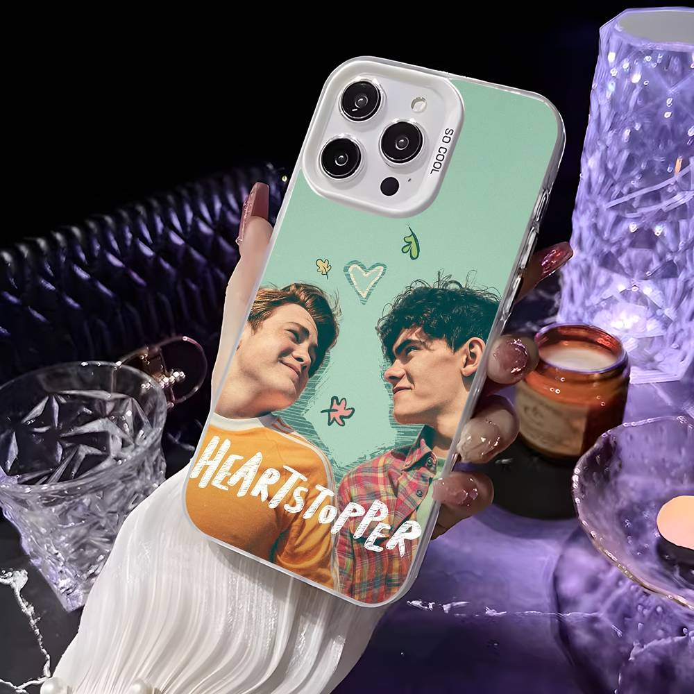 Gay TV H-Heartstopper Θήκη Κινητού Για iPhone 16 15 14 13 12 11 Pro Max Λευκή Ματ Λέιζερ Μεταλλική Aurora Funda